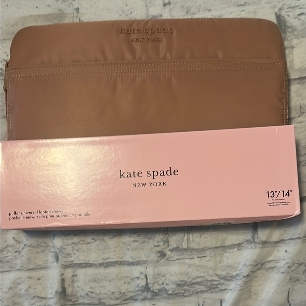 Kate Spade Metallic Beige Laptop Sleeve